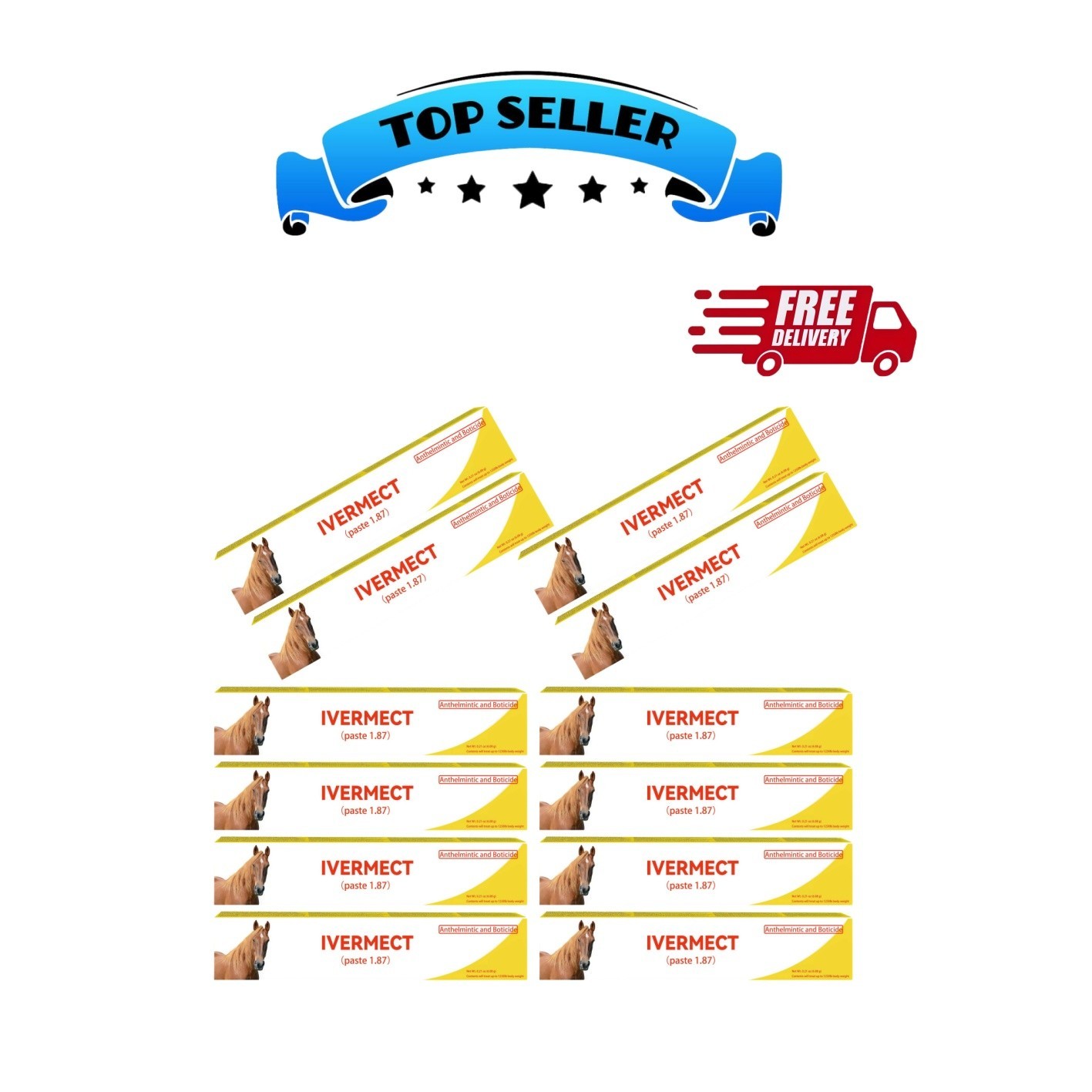 8 Pack New Paste Wormer Horse Dewormer Apple Flavor US Free Shipping