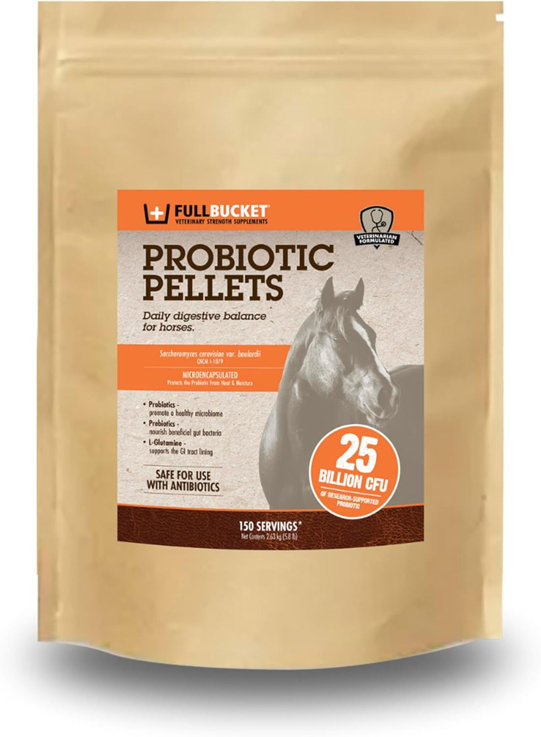 Equine Probiotic Pellets with Saccharomyces Boulardii for Horses under Stress or
