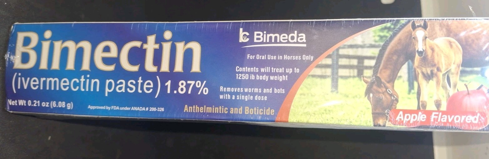 New Bimeda HORSE ORAL PASTE 0.21 Oz. (6.08 G) Apple Flavored Single Dose