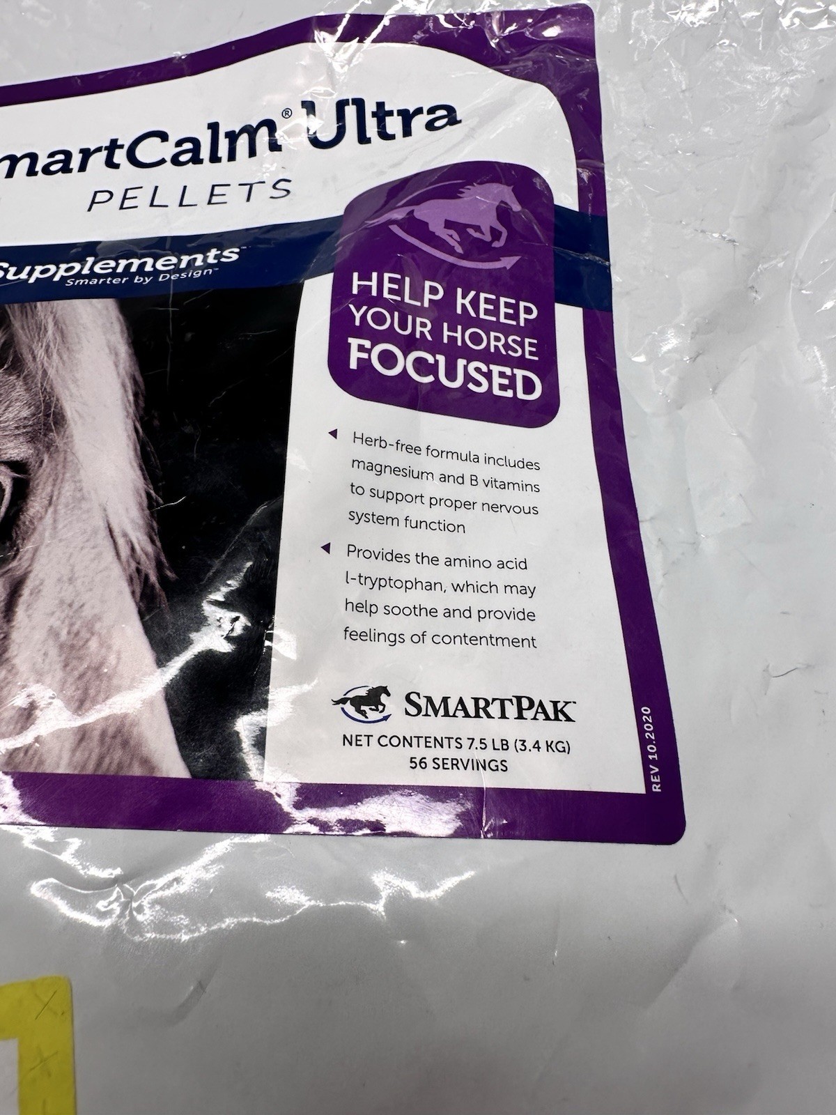 Lot of 2 NEW SmartCalm Ultra Pellets For Horses 7.5 lb Bag
