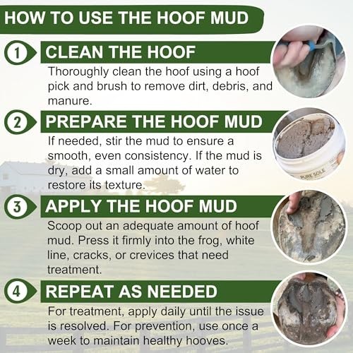Natural Hoof Clay Treatment for Thrush, White Line & Cracks – 8 oz. Hoof Care Mu