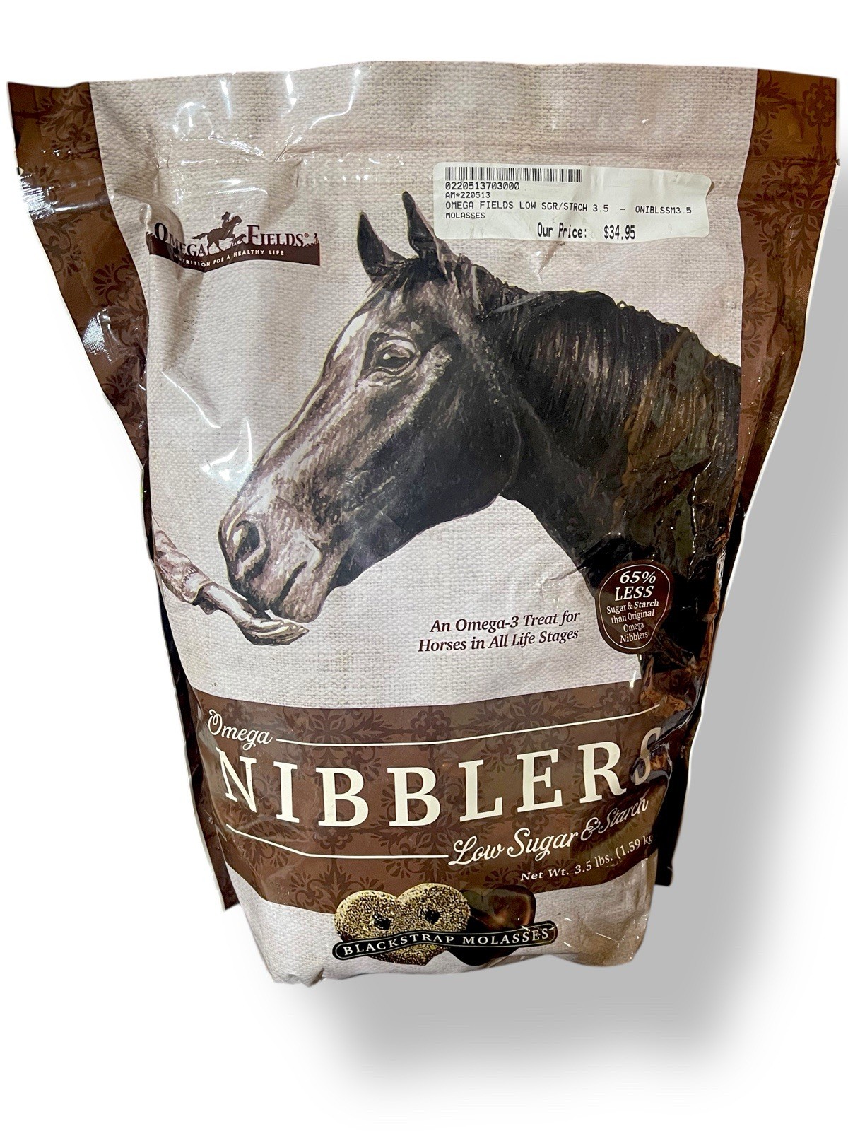 Omega Fields Nibblers For Horses Blackstrap Molasses Flavored DISCONTINUED BB 25