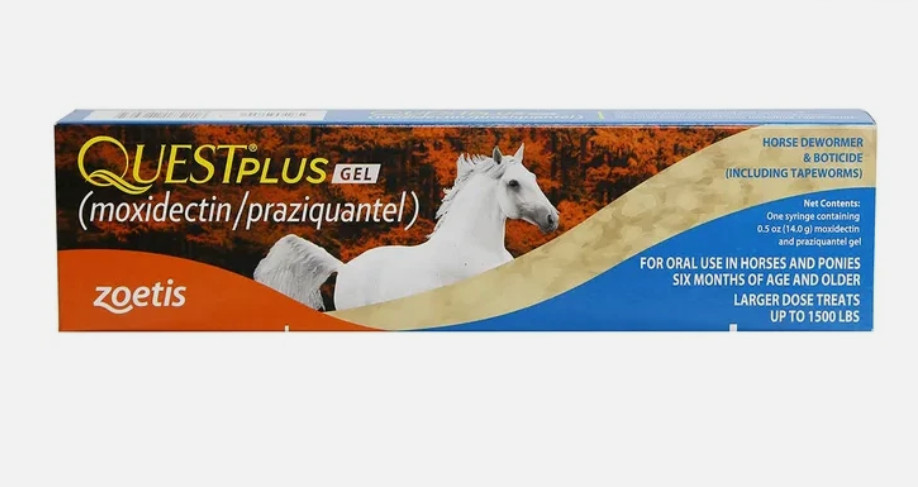 Quest Plus Gel Horse Wormer & Boticide Moxidectin Equine Paste- 6 park exp 2028+