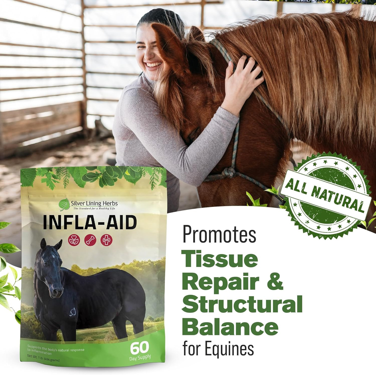 Infla-Aid for Horses – Natural anti Inflammatory Supplement for Inflammation Rel