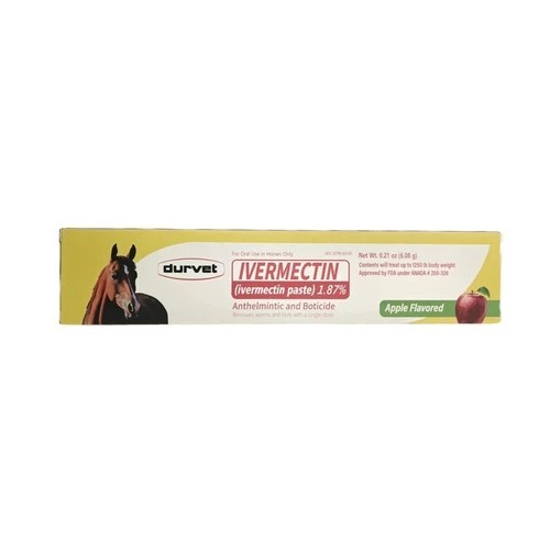 Lot of 6 Horse Dewormer Paste 1.87% – Apple Flavor – EXP: 10/2027+
