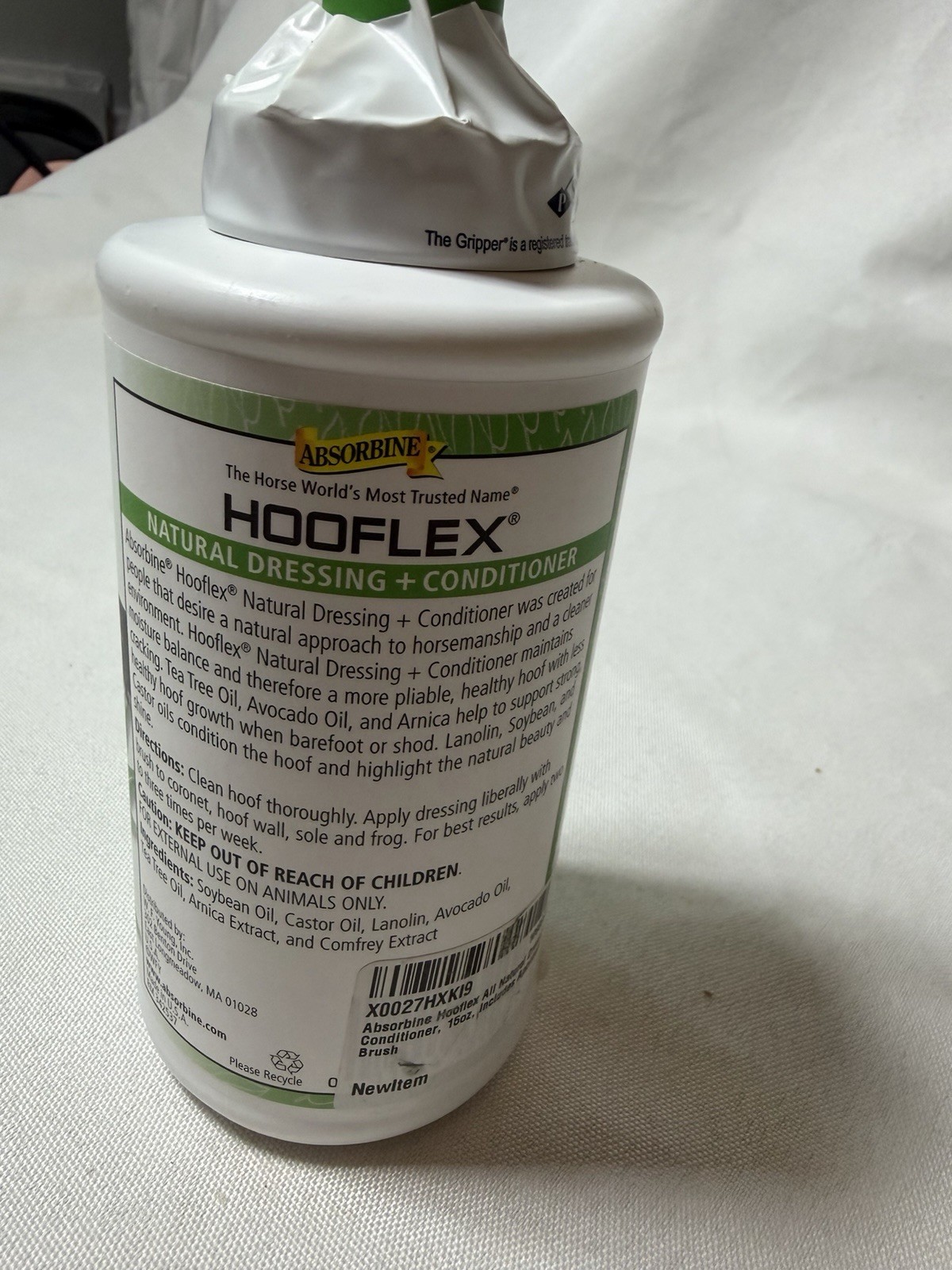 Absorbine Hooflex Natural Hoof Dressing Conditioner 15 oz Exp 2030