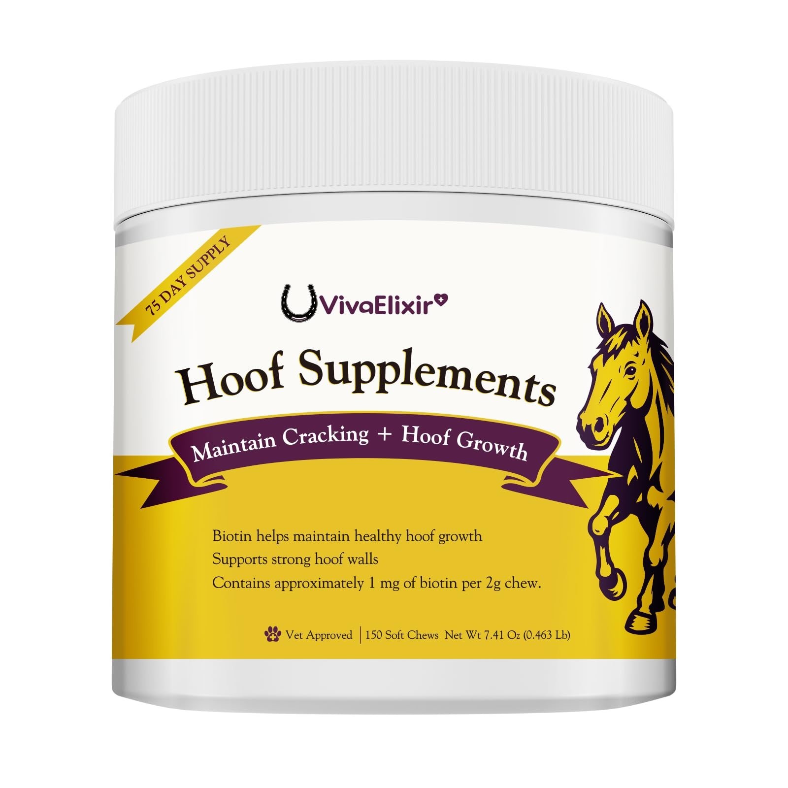 Hoof Supplements for Horses – MSM Strengthener, Supports Healthy Hooves & Growth