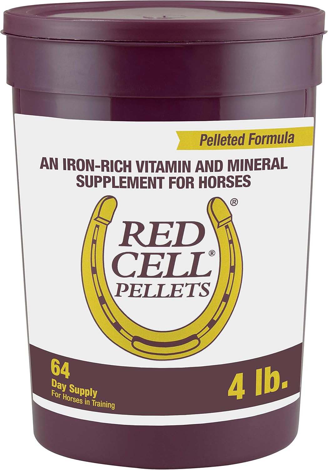Farnam Red Cell Pellets, Vitamin-Iron-Mineral Supplement for Horses, Helps F…