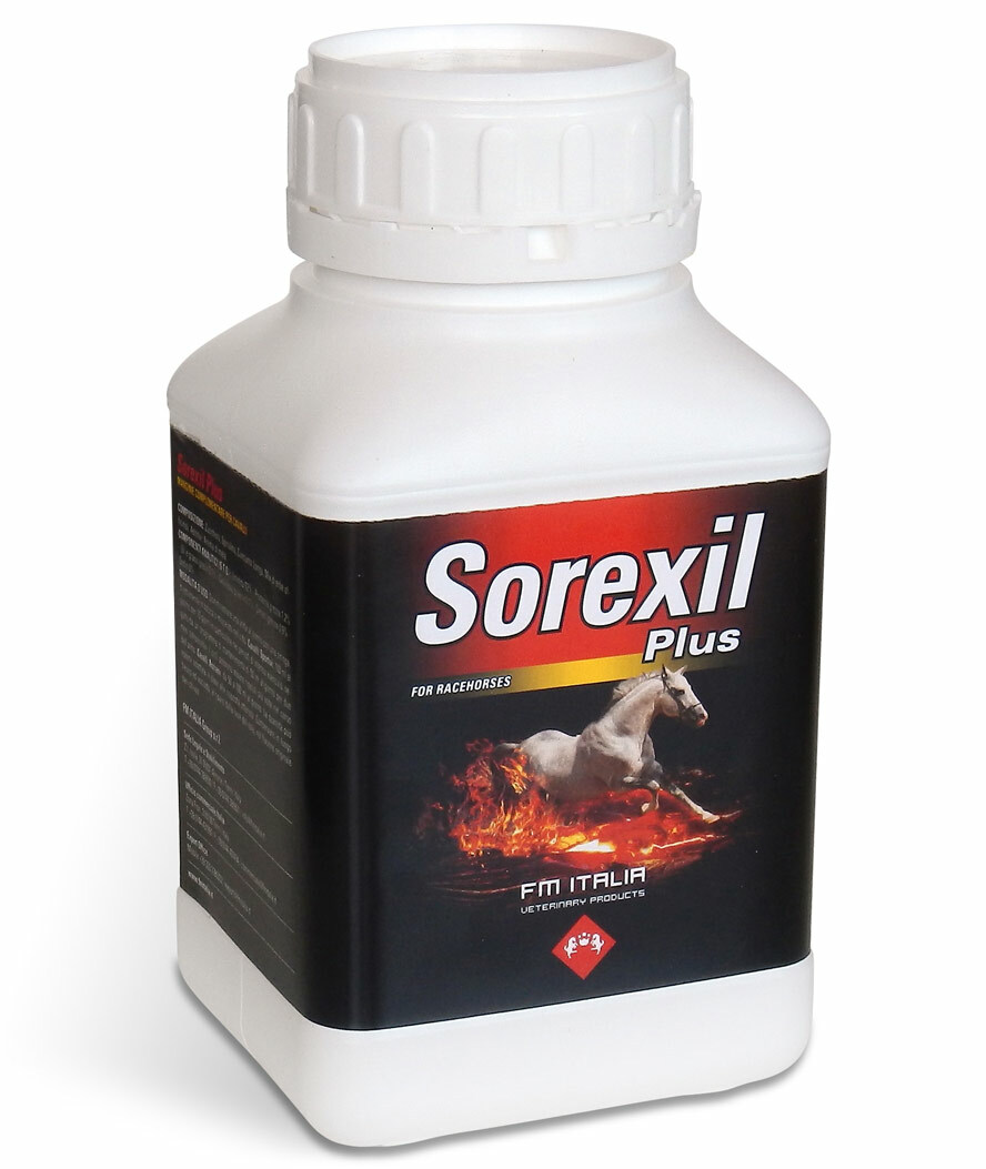 SOREXIL PLUS mangime complementare in emulsione fluida per cavalli sportivi con