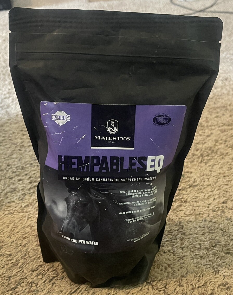 Majesty’s HEMPABLES EQ Horse Equine Wafers, Joint Health, 24 Oz, Supplements