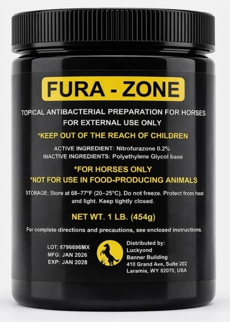 Equine Topical Care Ointment for Horses, Nitrofurazone, 1 Lb