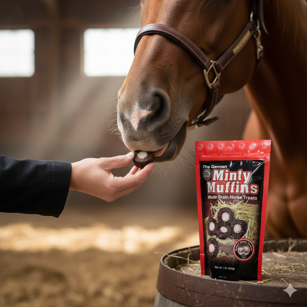 The German Minty Muffins 1lb Horse Treats All-Natural Sweet Mint Molasses Ziploc