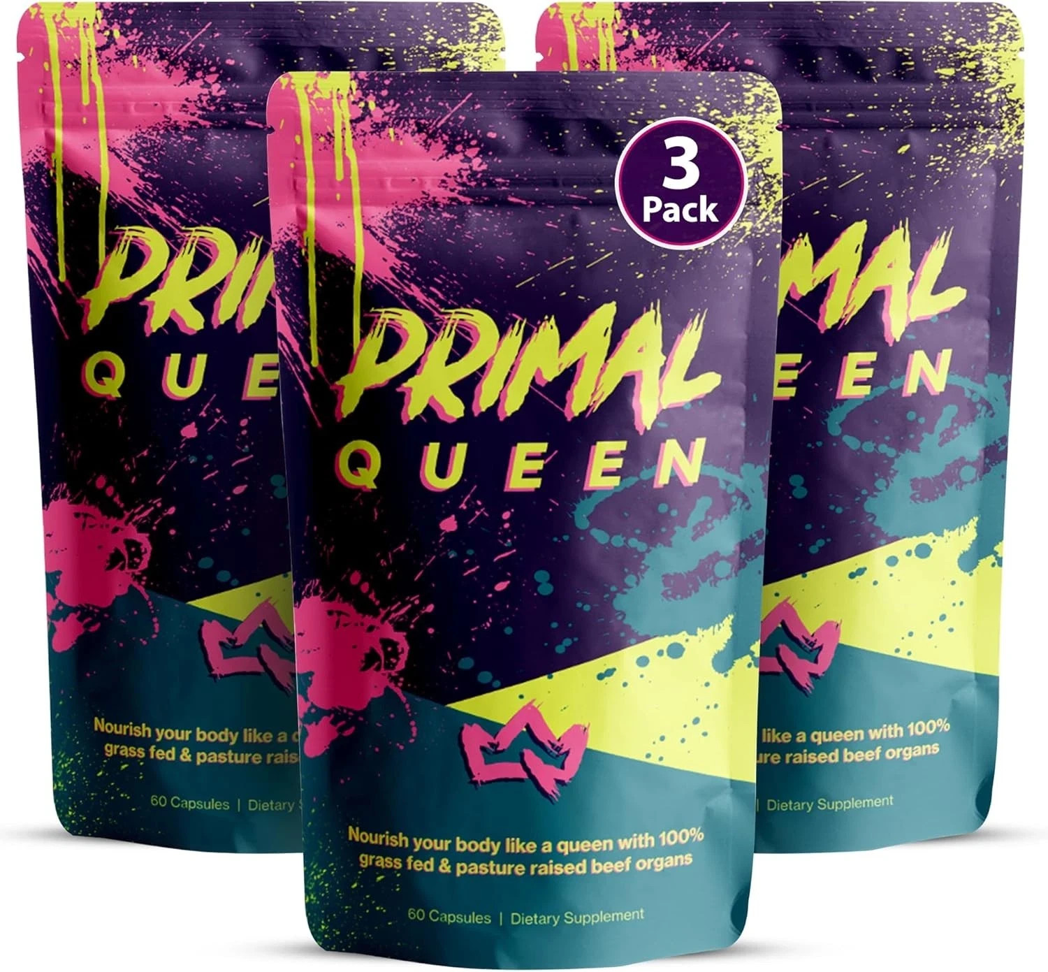Primal Queen Female-Optimized Beef Organ Superfood Supplement (Heart, & 3 More)