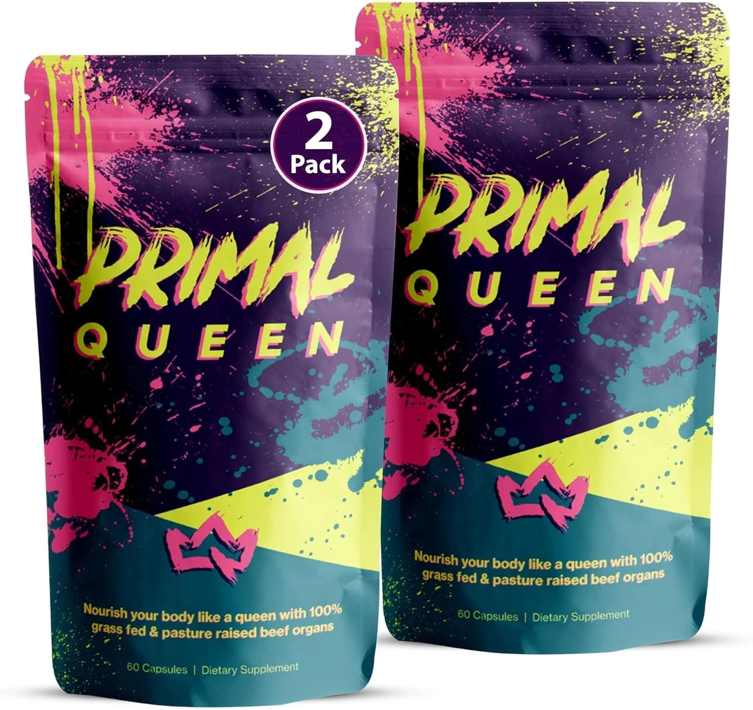 Primal Queen Female-Optimized Beef Organ Superfood Supplement (Heart, & 3 More)