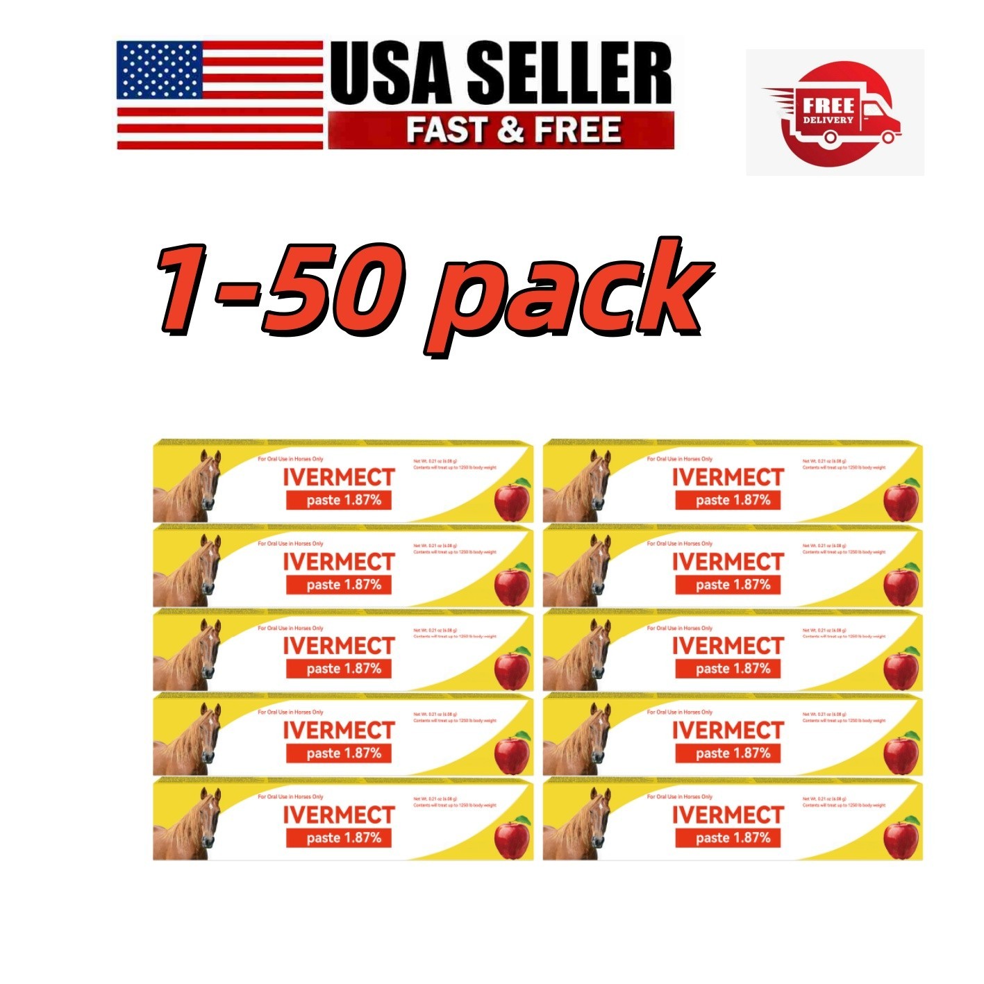 Paste Horse Dewormer Apple Flavor wormer EXP 1/2028 Free delivery