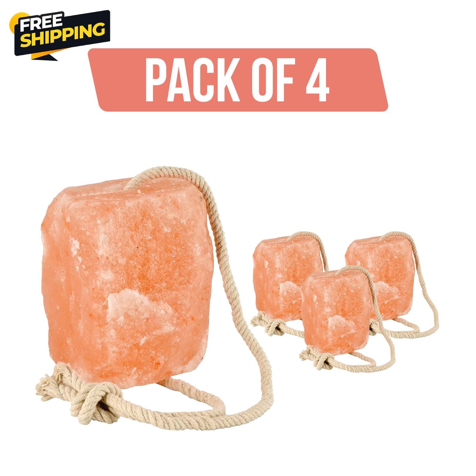4 Pack Pink Salt Lick Blocks 5–6 lbs Each Natural Mineral Deer Attractant