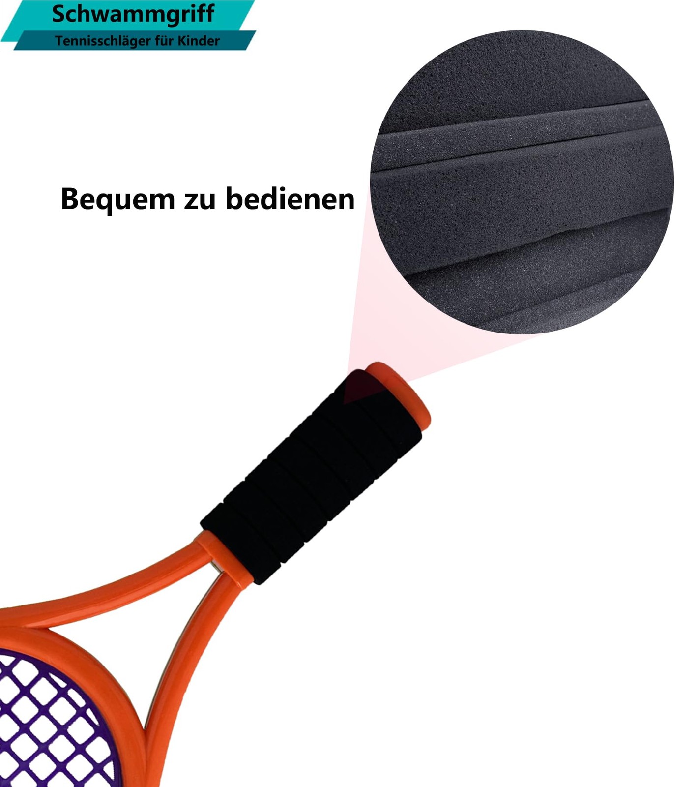 Kids Tennis Racket with Carry Bag, 4 Soft Training Balls and 6 Badminton…