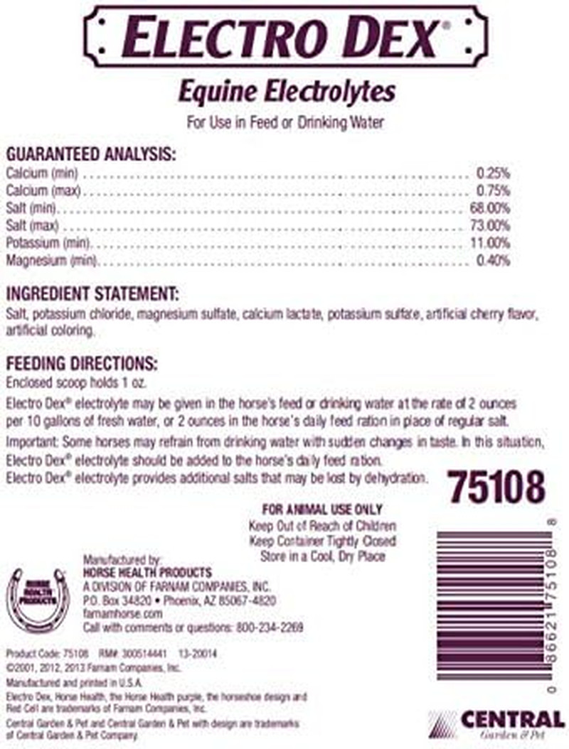 Electro Dex Equine Electrolytes 30 Pounds