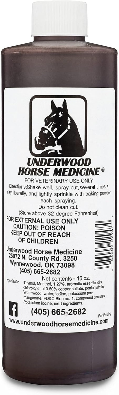 Underwood Topical Horse Care Wound Spray – 16Oz Refill Horse Wound Care Horse Es