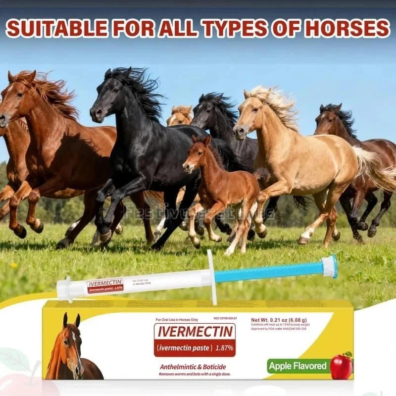 4 Pack Horse Dewormer Paste Apple Flavour.