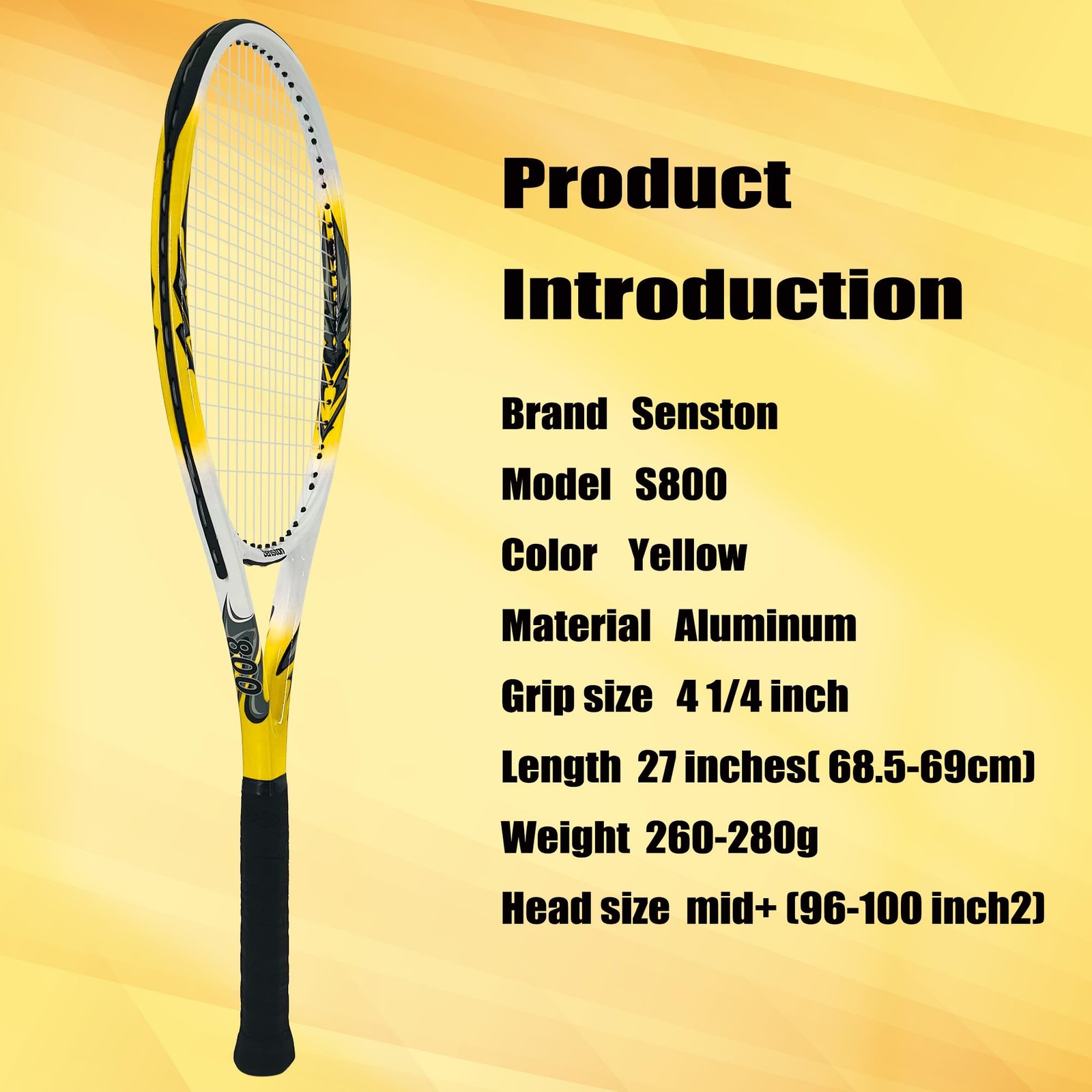 Tennis Racket 68.6cm, Professional Training Tennis Racket for Women Men