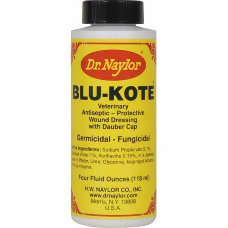 Dr. Naylor Blu-Kote Dauber Cap Horse Dog 4oz Antiseptic & Protective Wound