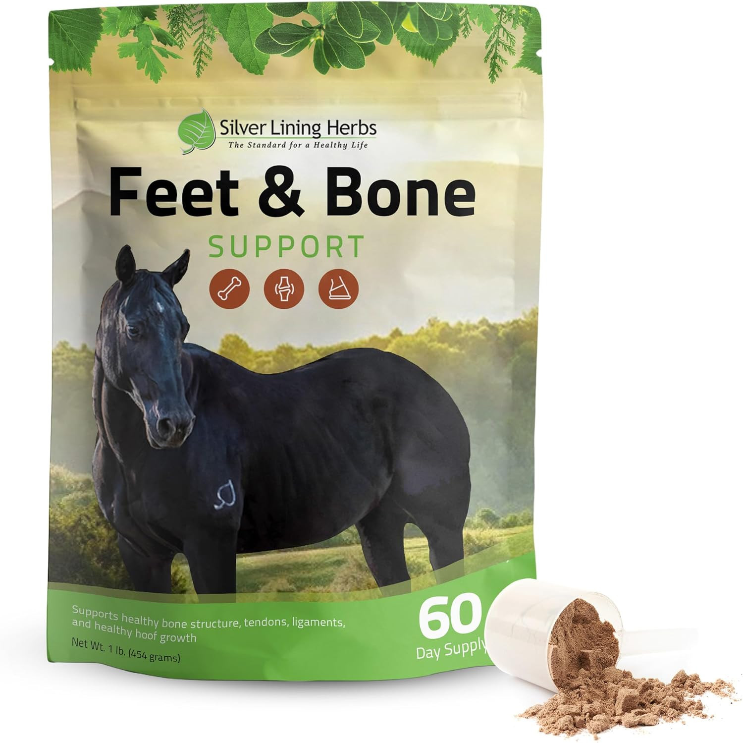 Feet & Bone Support Horse Supplement Powder Natural Tendons, Ligaments & Surroun