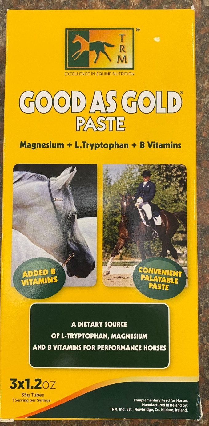 Good as Gold Equine Calming Paste for Horses by TRM Ireland 3 – 1.5oz tubes