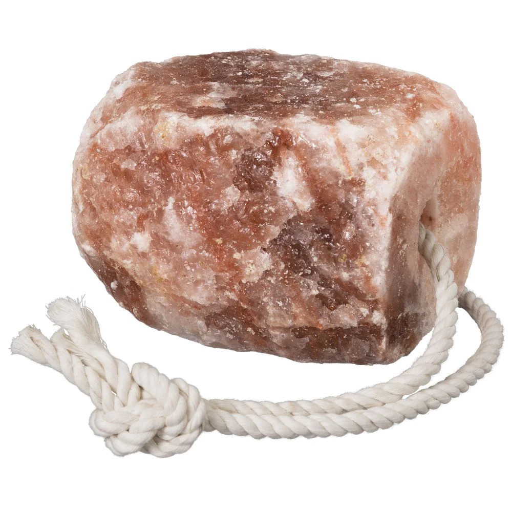 New! HIMALAYAN 4 LB. ROCK SALT w/ ROPE for hanging Indoor or outdoor use Horse