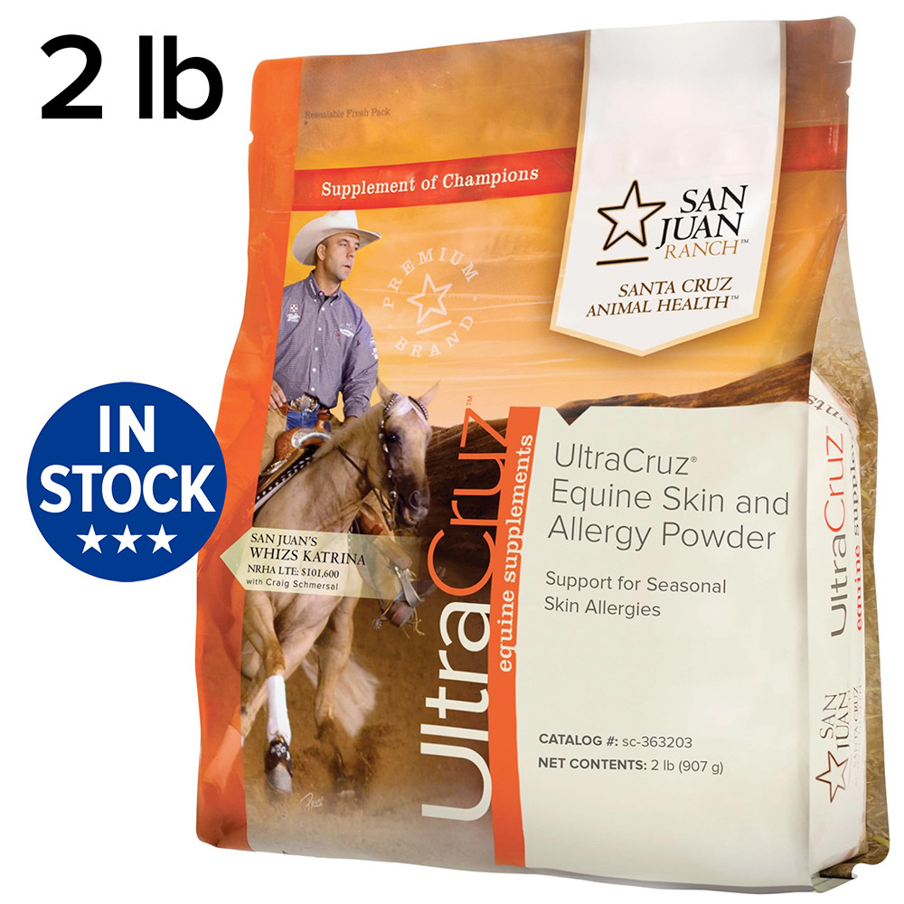 UltraCruz Equine Skin and Allergy Supplement for Horses, 2 lb, Powder (82 Days)