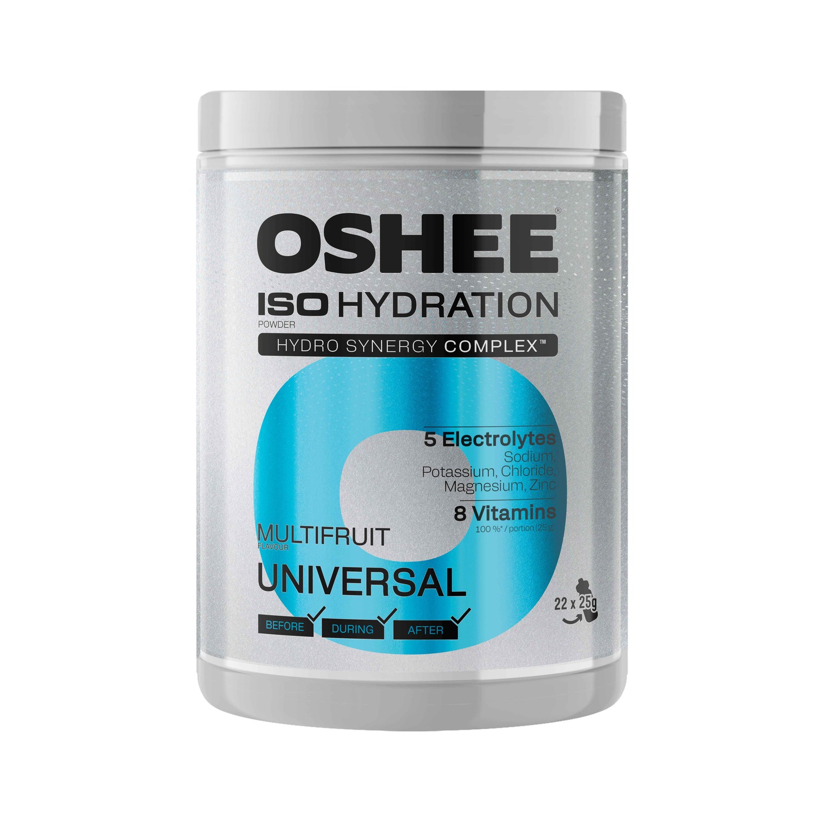 5905868422597 OSHEE Hydration Powder Multifruit Jar 550g Oshee Polska