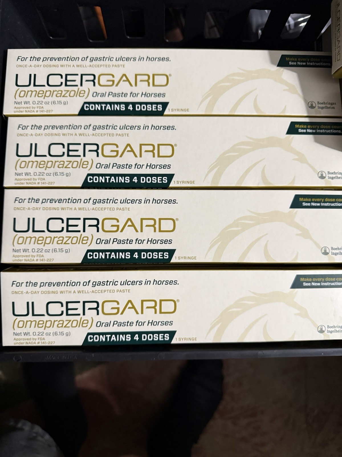2 Boxes Of ULCERGARD Treatment Oral Paste For Horses 8 Total Doses – Exp 09/26