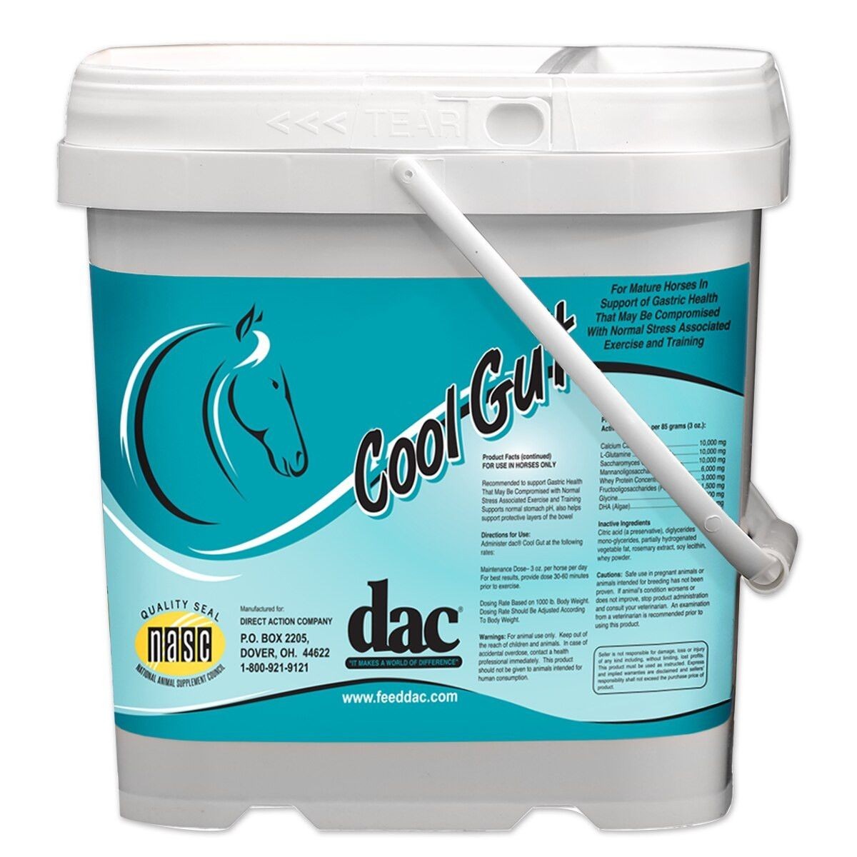 Dac Cool Gut Horse Digestive Health Supplement Equine Gastric Support 5 & 20 lb