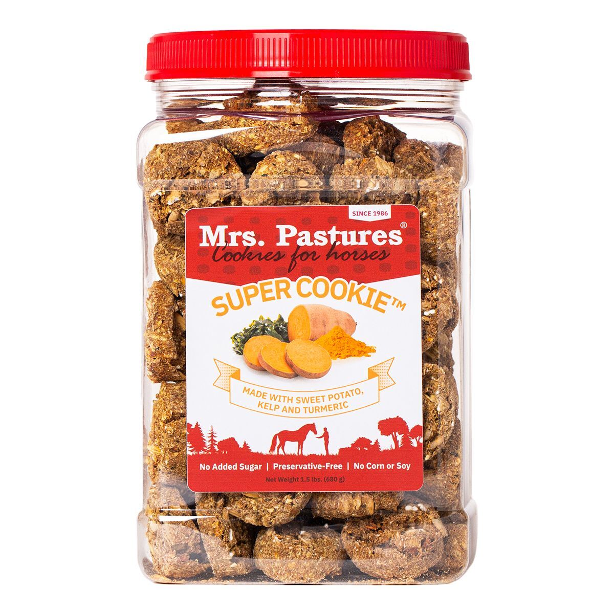 New! Mrs. Pastures COOKIES FOR HORSES SUPER COOKIE 1.5 lbs. Sweet potato Kelp