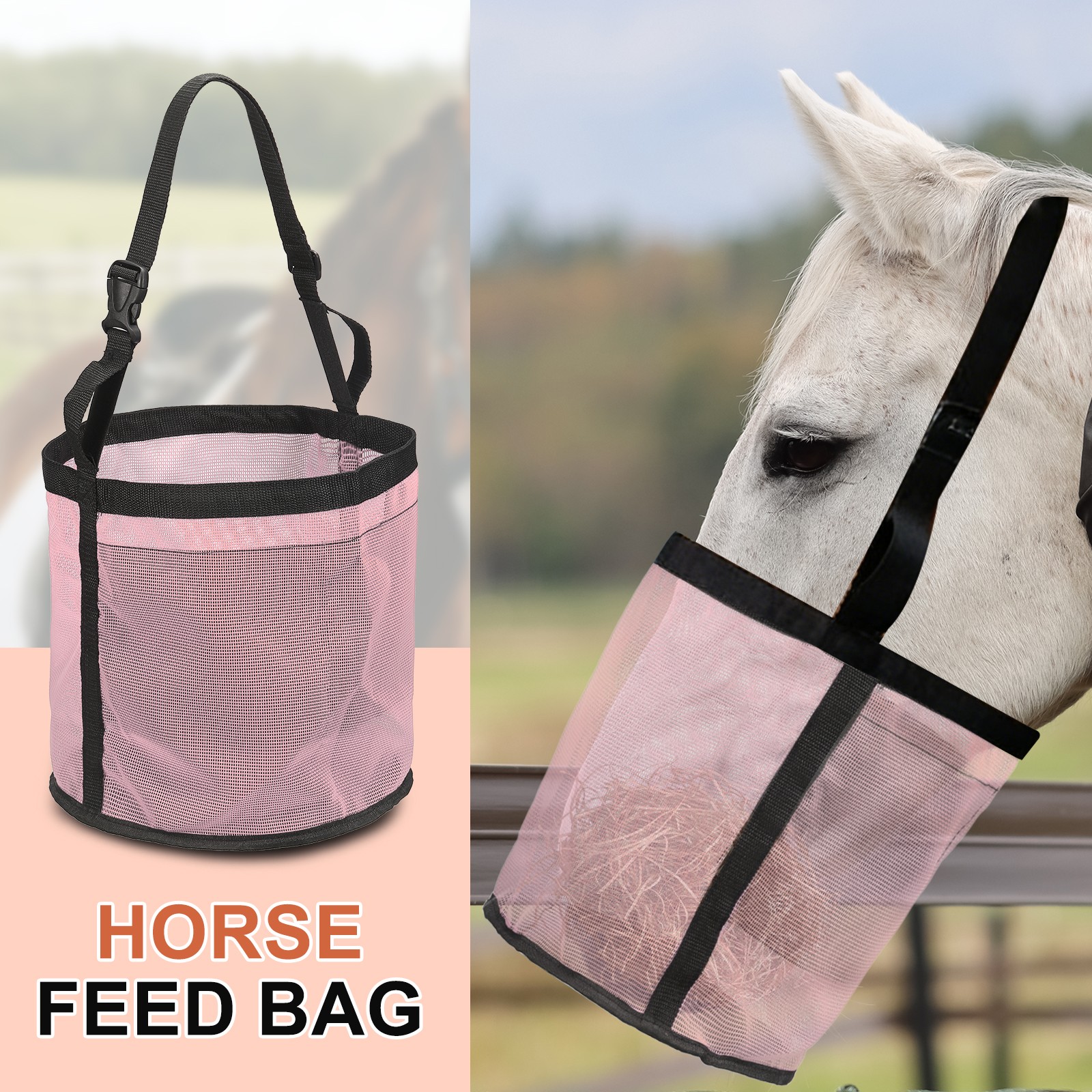 Horse Feed Bag Pink L Intended for Horse Feeding Grain