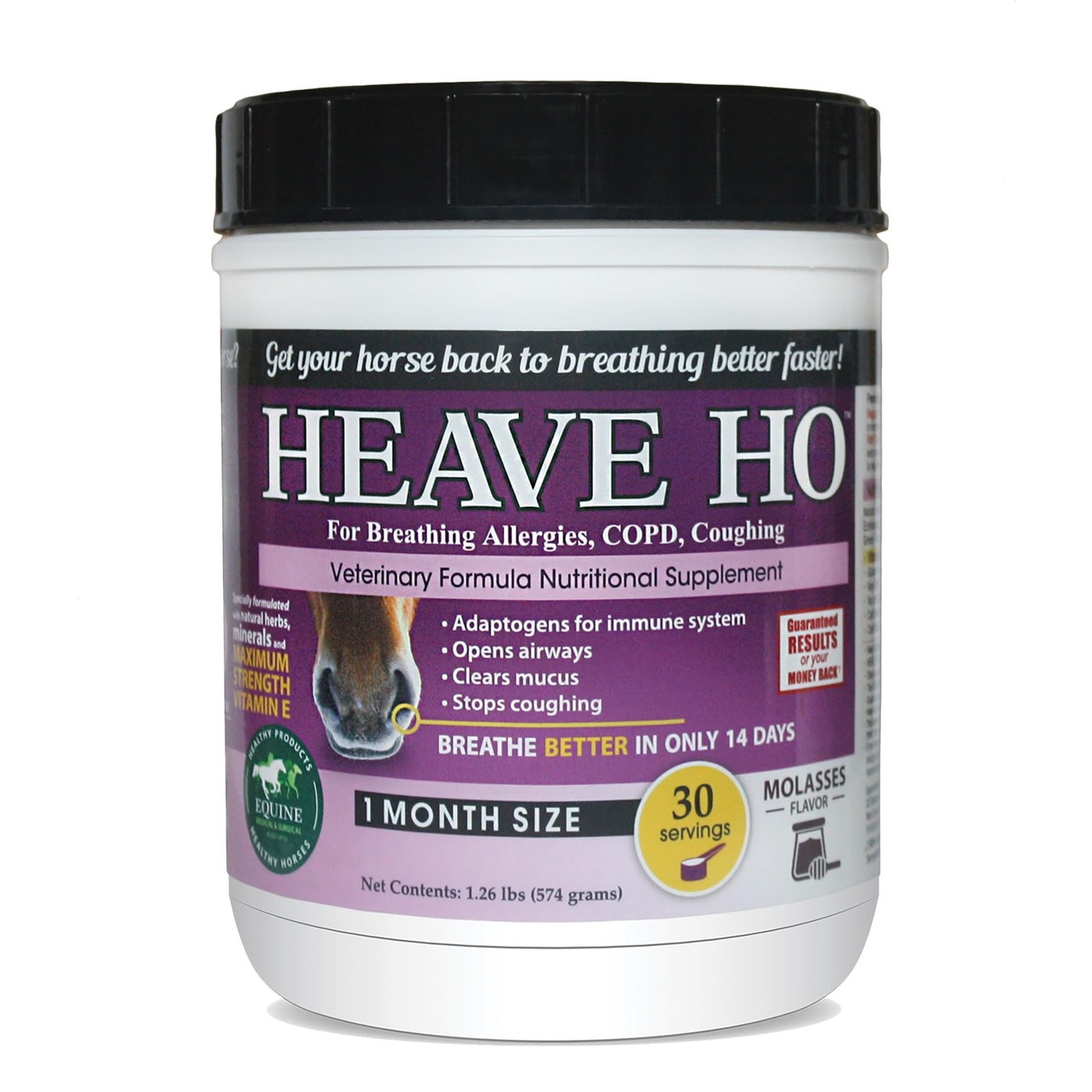 Equine Medical and Surgical Heave Ho 30 Day (Molasses) 30S