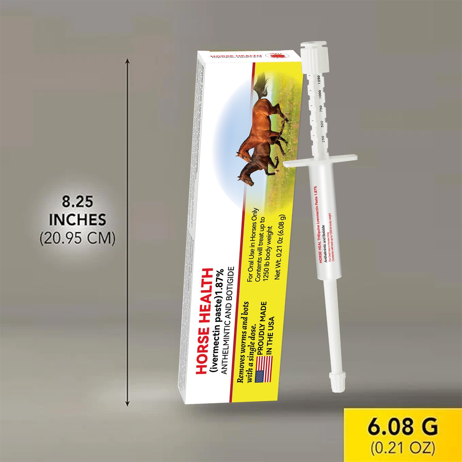 10 pack-Boxed Horse Dewormer Paste Apple Flavor 10 Pack Wormer EXP 01/2028