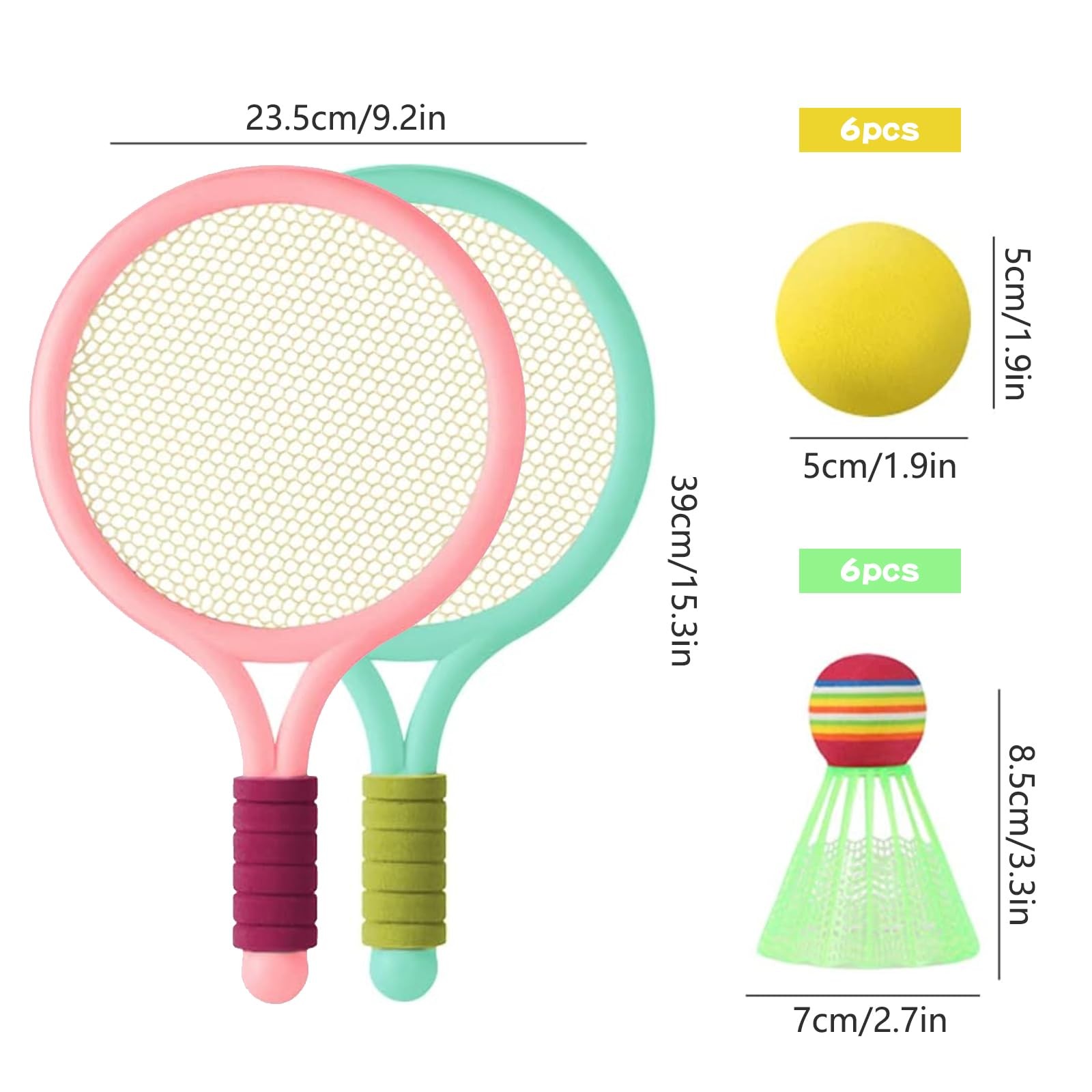 Kids Shuttlecock Set and Tennis Racket Badminton Racket Toy, Lightweight …