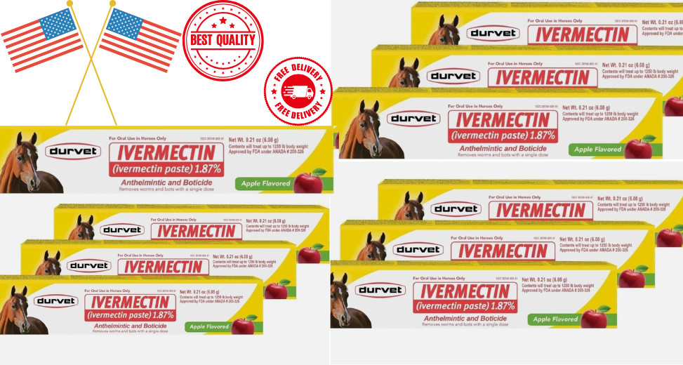 10 Pack New Paste Wormer Horse Dewormer Apple Flavor-Free Shipping