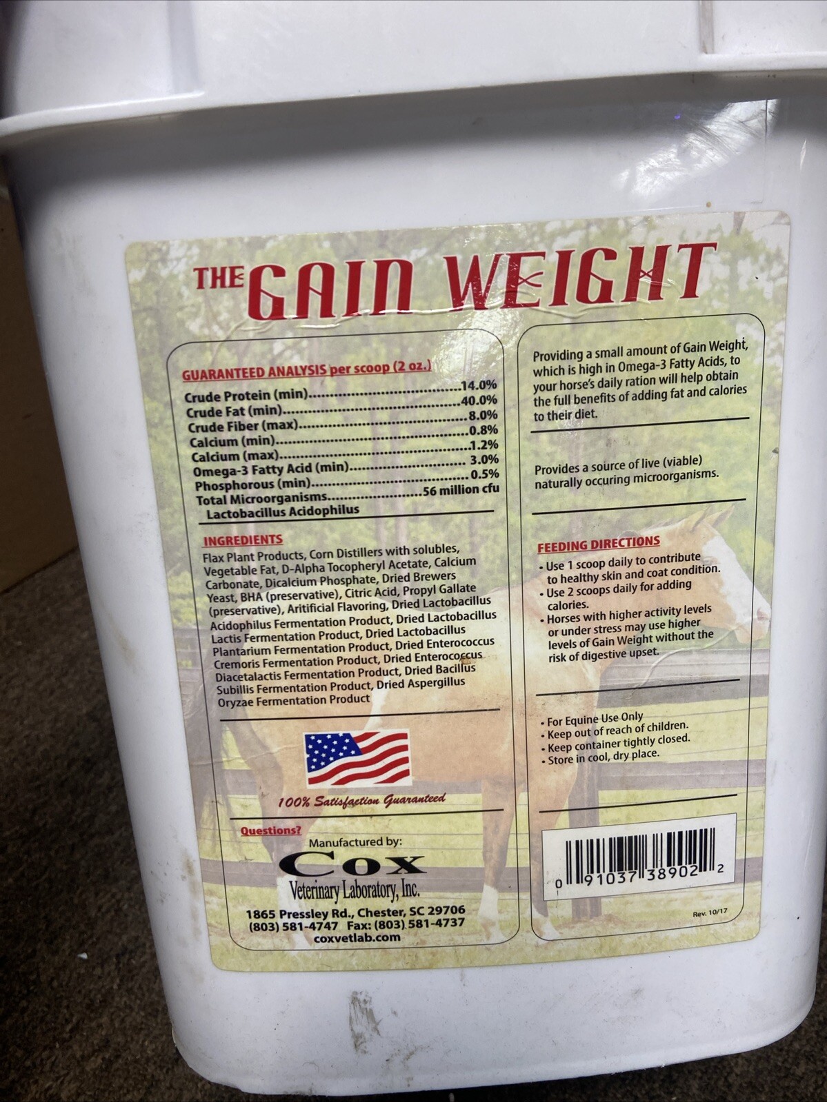Cox Vet Labs Gain Weight 25 lb
