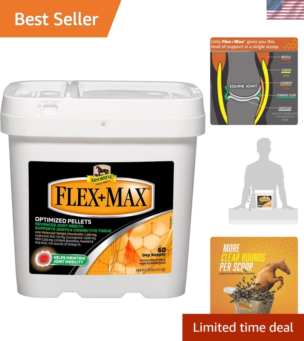 Highly Palatable Joint Care for Horses – Flex+Max 10lb Pellets (60-Day Supply)