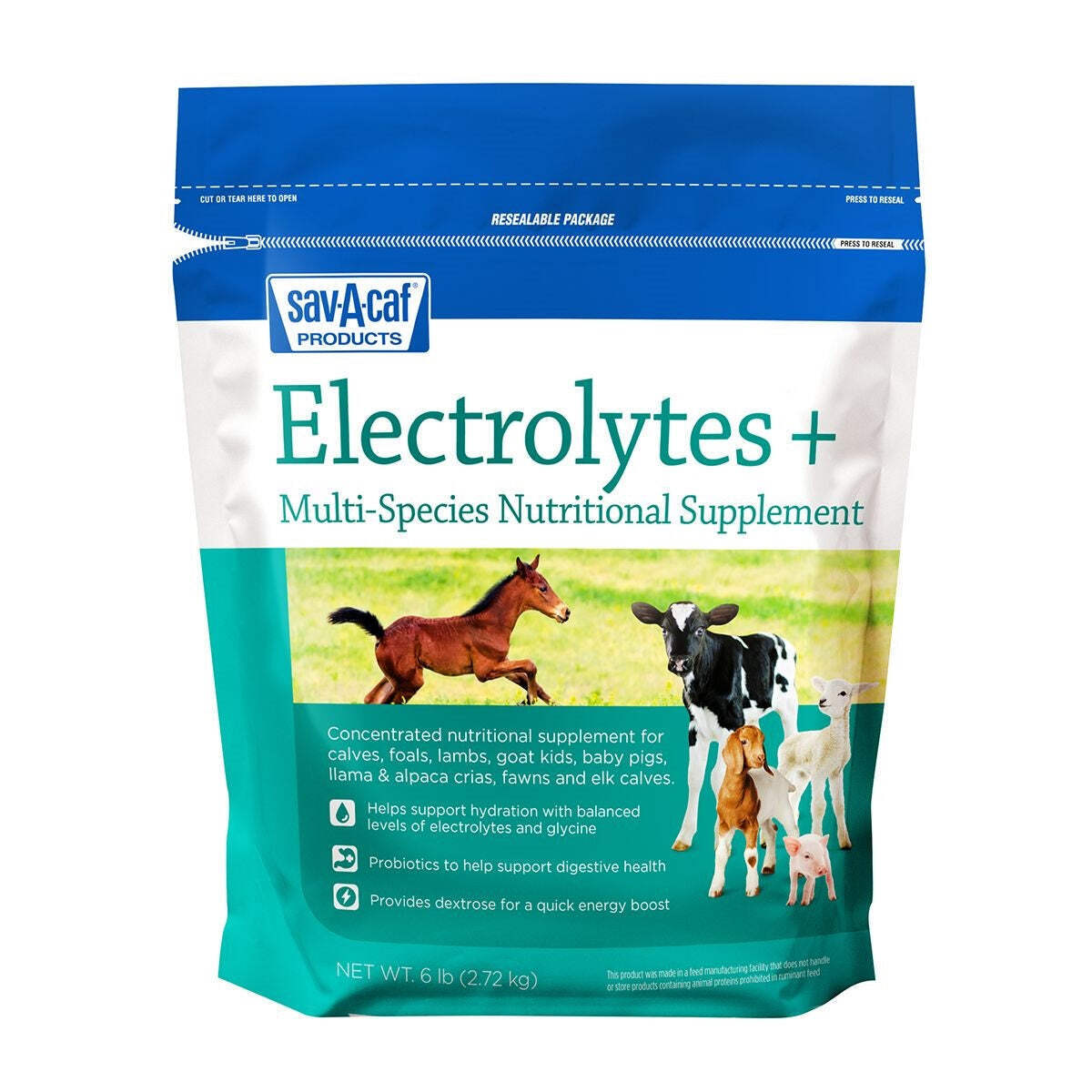 New! ELECTROLYTES+ Multi-Species Nutritional Supplement 6 lbs. For calves foals