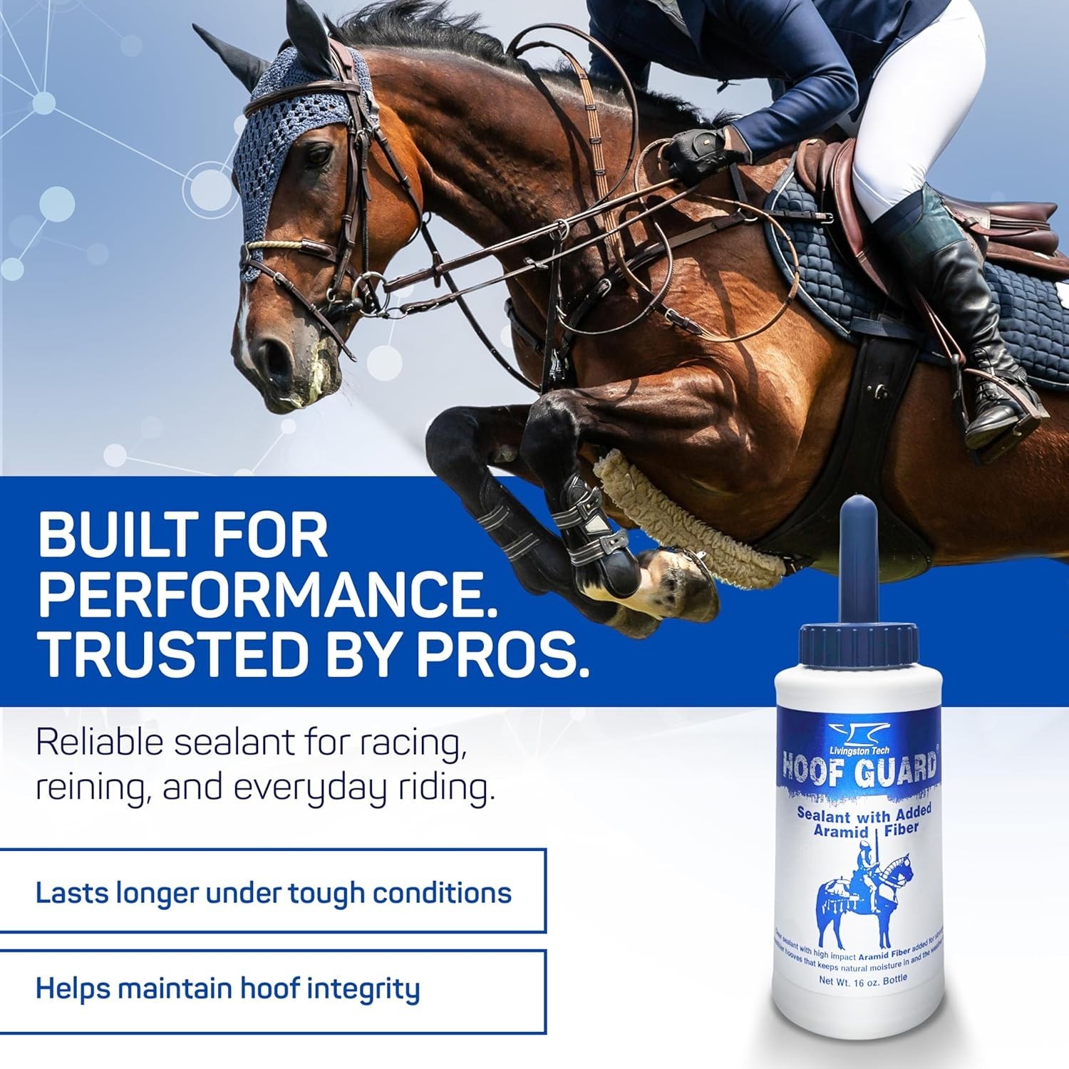 Hoof Guard Sealant for Horses 16oz – Fiber-Fortified Hoof Sealant with Aramid…