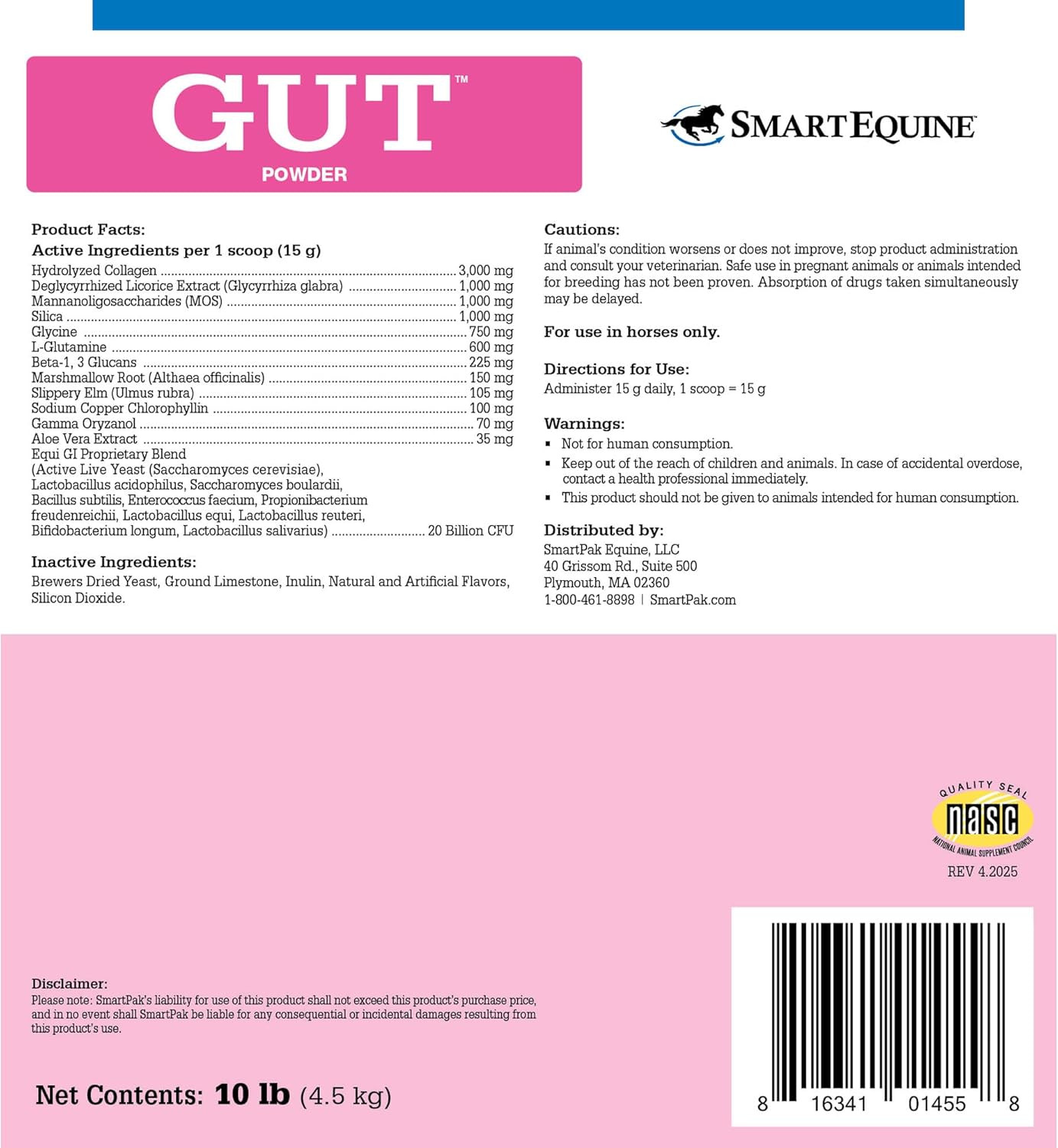 Gut™ Powder | Healthy Gut Probiotics for Horses | Equine Prebiotic & Probiotic P