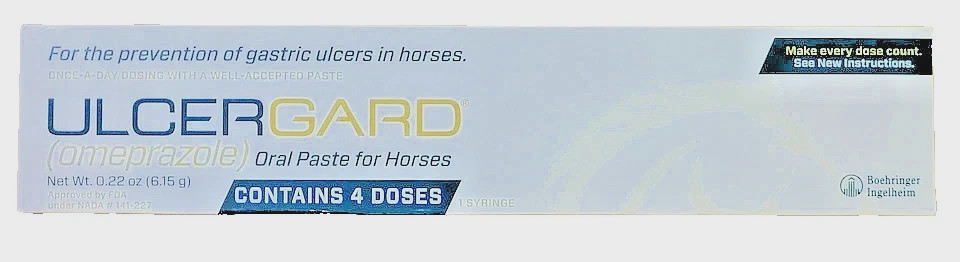 ULCERGARD Oral Paste for Horse Stomach Ulcers 1.8mg .22oz 4 DOSE New GENUINE..