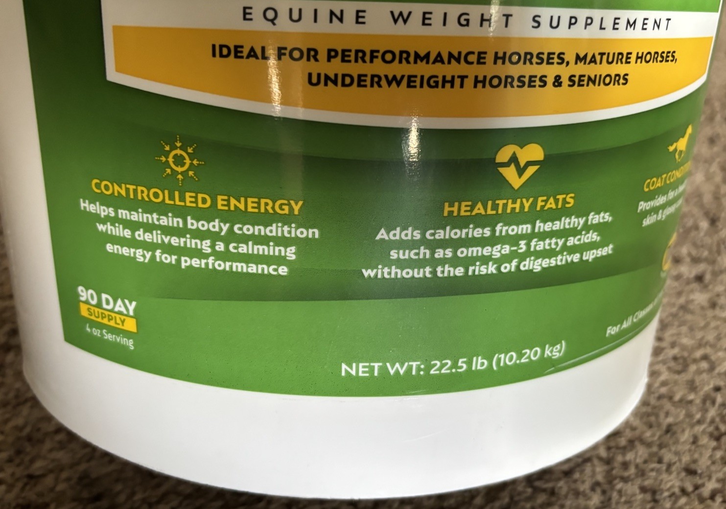 Farnam Weight Builder Equine Weight Supplement, 90 Day Supply, 22.5 Pounds