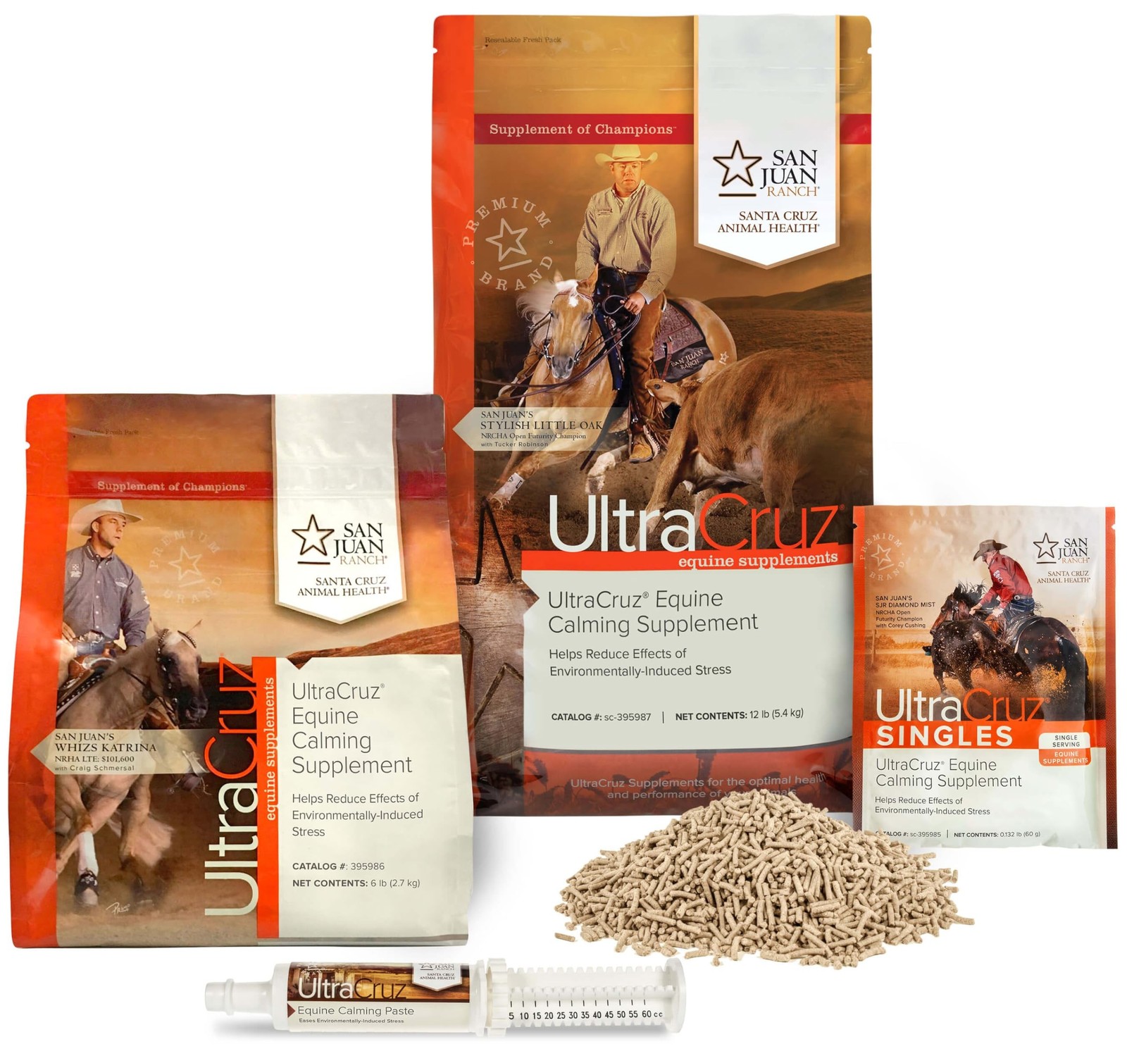 UltraCruz – sc-395986 Equine Calming Supplement for Horses, 6 lb, Pellet (20 …