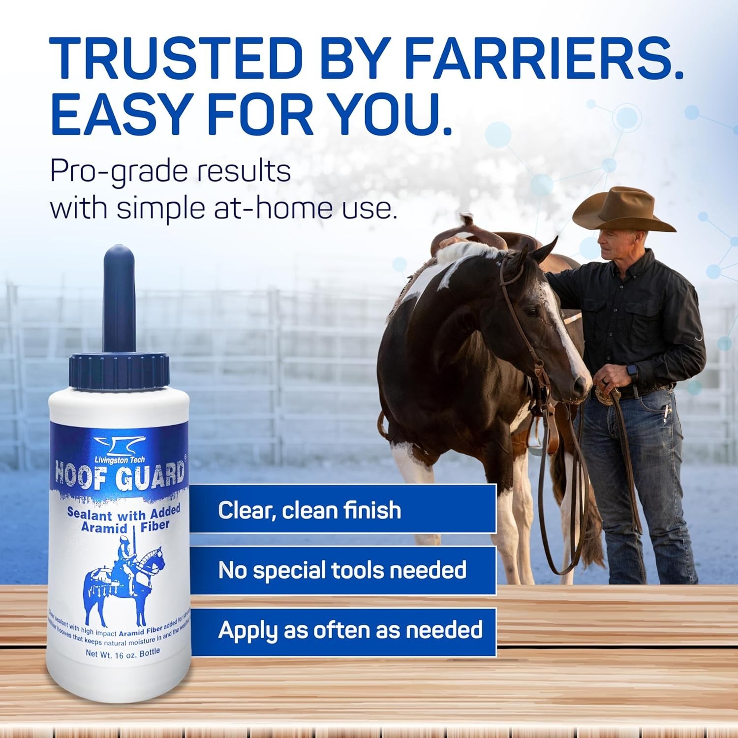 Hoof Guard Sealant for Horses 16oz – Fiber-Fortified Hoof Sealant with Aramid…