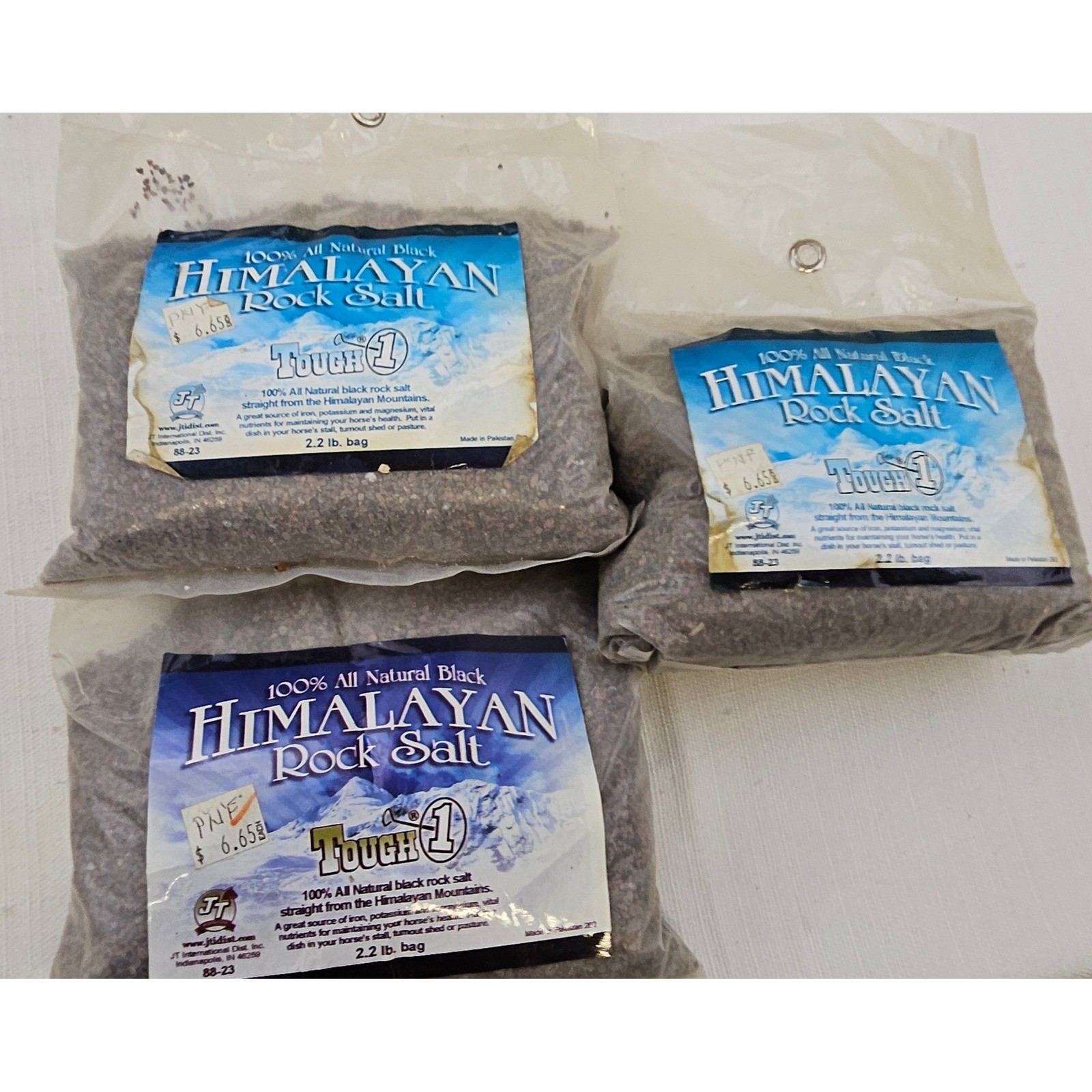 3pk Tough 1 Himalayan Black Rock Salt 2.2 lb Bag Horse Mineral Supplement 88-23