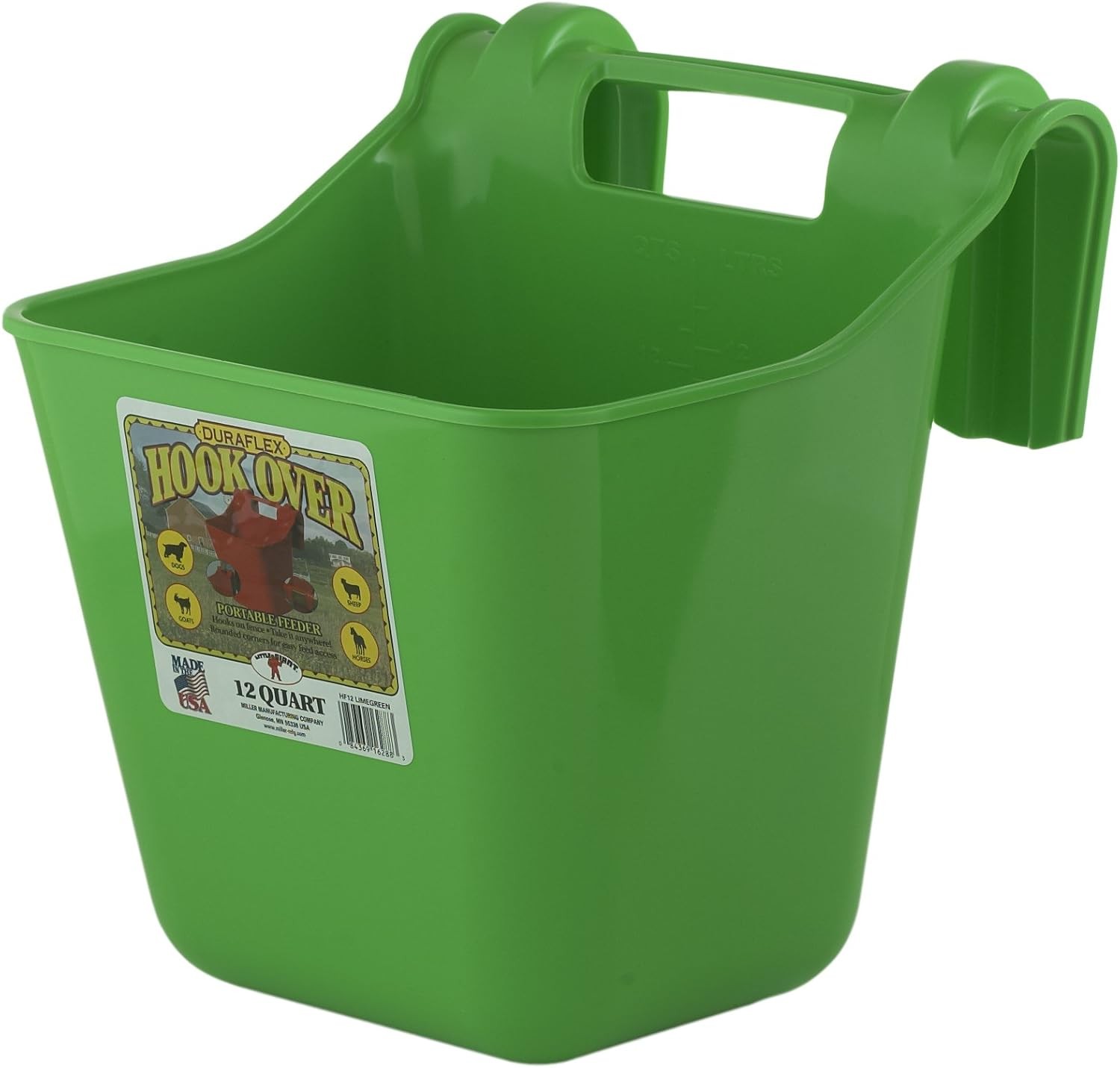 ® Plastic Hook Over Feeder Mountable Livestock & Pet Feed Bucket Horse Feed